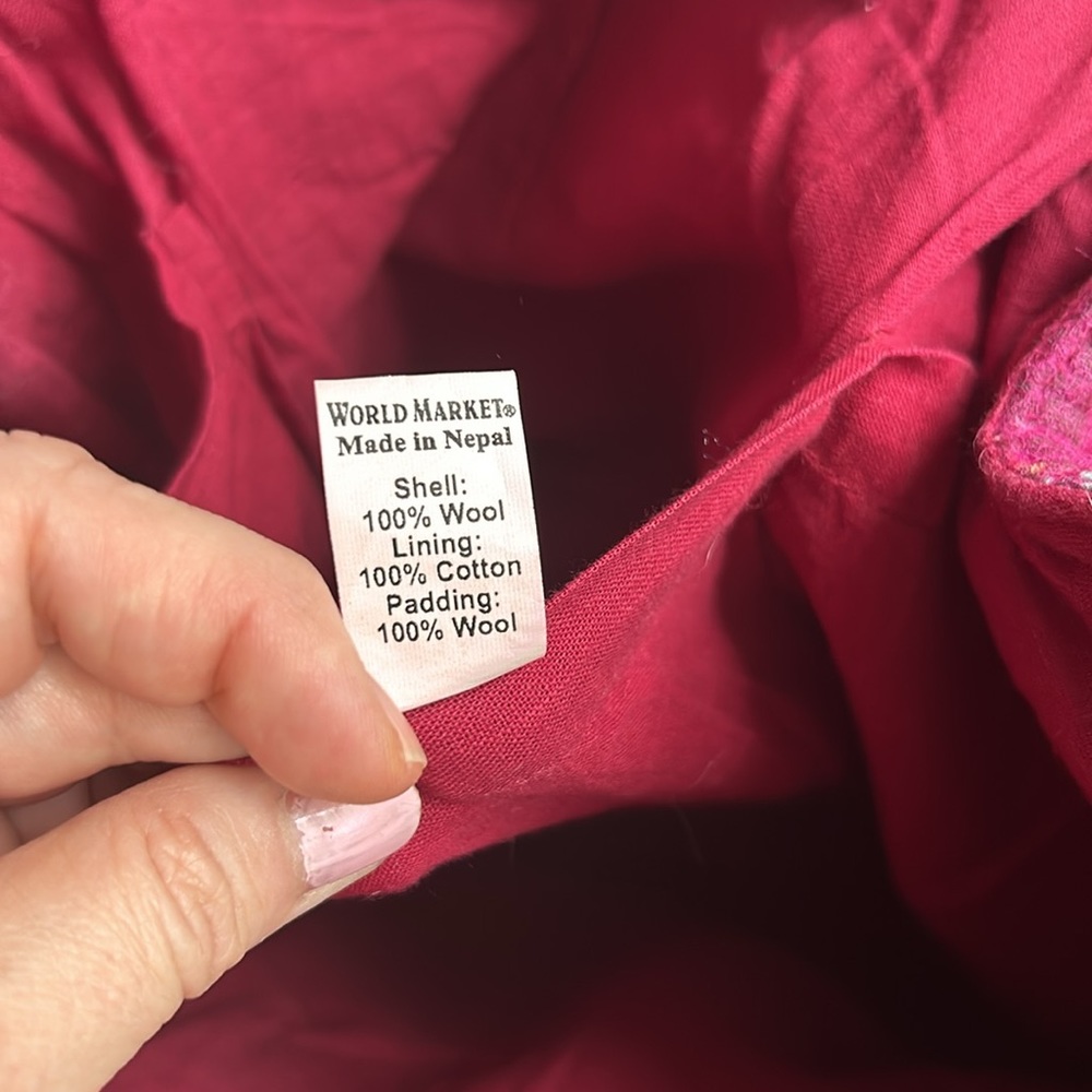 World Market 100% wool Bag - Picture 7 of 7